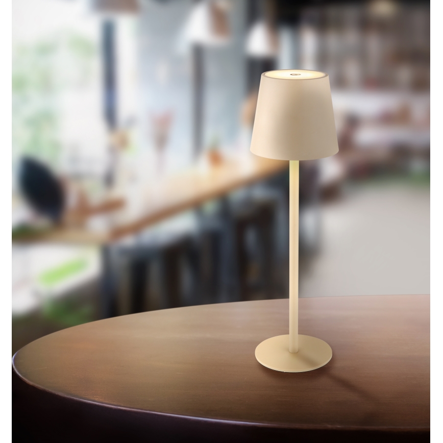 Globo 58438S - Lámpara de exterior LED táctil regulable VANNIE LED/3W/3,7V IP44 beige
