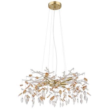 Globo - Lámpara colgante 8xG9/8W/230V diá. 61 cm dorado