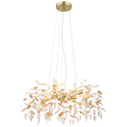 Globo - Lámpara colgante 8xG9/8W/230V diá. 61 cm dorado