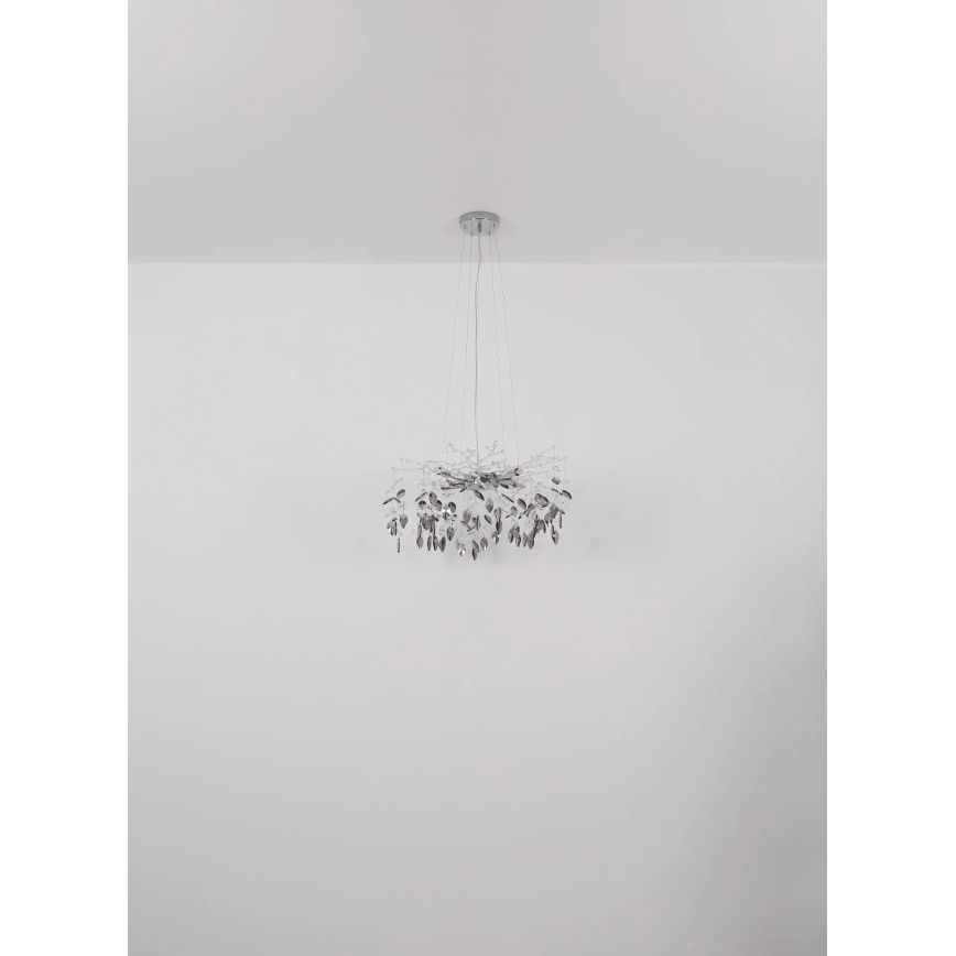 Globo - Lámpara colgante 8xG9/8W/230V diá. 61 cm cromo brillante