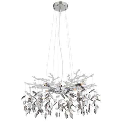 Globo - Lámpara colgante 8xG9/8W/230V diá. 61 cm cromo brillante