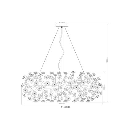 Globo - Lámpara LED de cristal colgante 20xG9/3,5W/230V