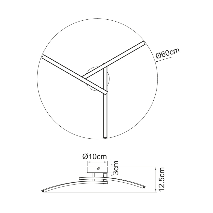 Globo - Lámpara de techo LED 3xLED/6W/230V 3000/4000/6000K