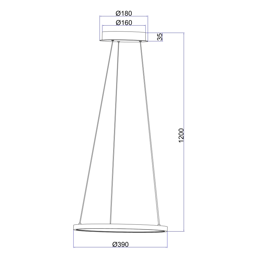 Globo - Lámpara LED colgante LED/19W/230V
