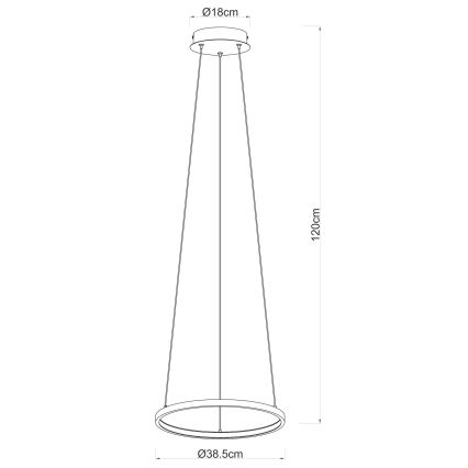 Globo - Lámpara de araña LED en ristra LED/19W/230V marrón