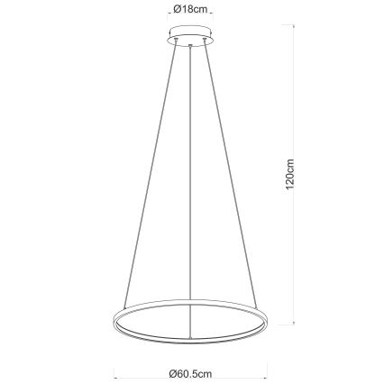 Globo - Lámpara de araña LED en ristra LED/29W/230V marrón