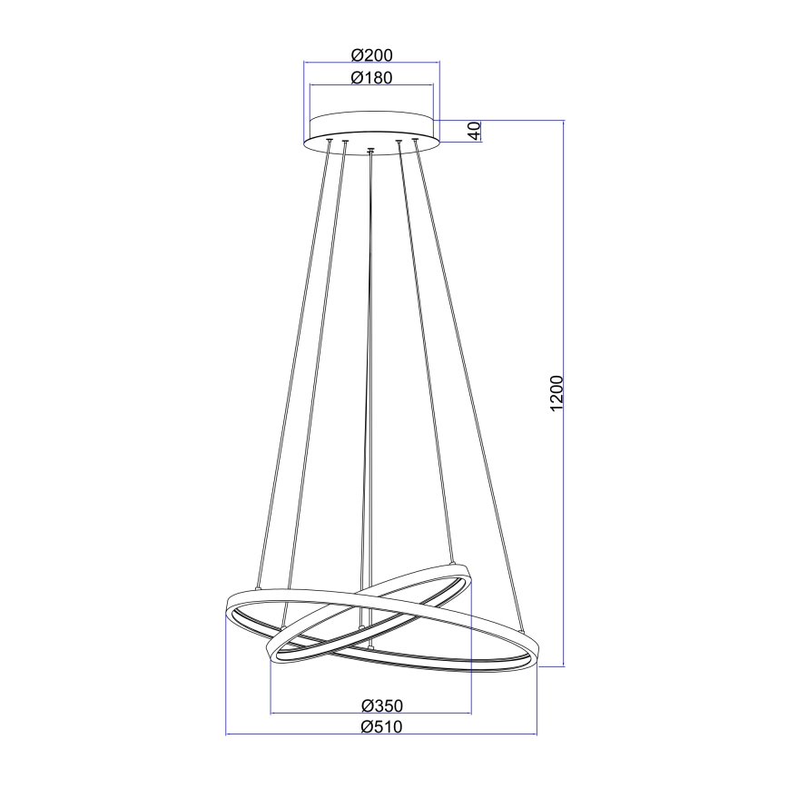 Globo - Lámpara de araña LED regulable 2xLED/21W/230V
