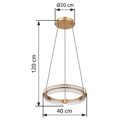 Globo - Lámpara de araña LED regulable LED/36W/230V 2700K-6000K + control remoto