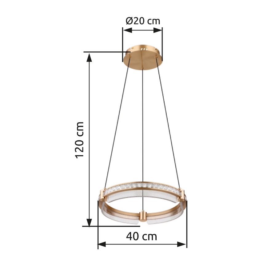 Globo - Lámpara de araña LED regulable LED/36W/230V 2700K-6000K + control remoto