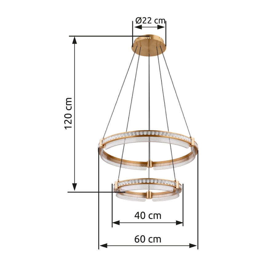 Globo - Lámpara de araña LED regulable LED/78W/230V 2700K-6000K + control remoto