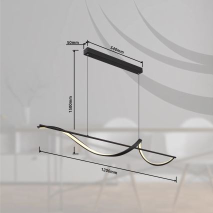 Globo - Lámpara LED colgante LED/24W/230V 3000K negro