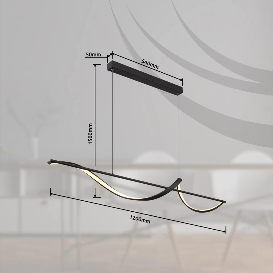 Globo - Lámpara LED colgante LED/24W/230V 3000K negro