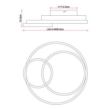 Globo - Plafón LED LED/36W/230V