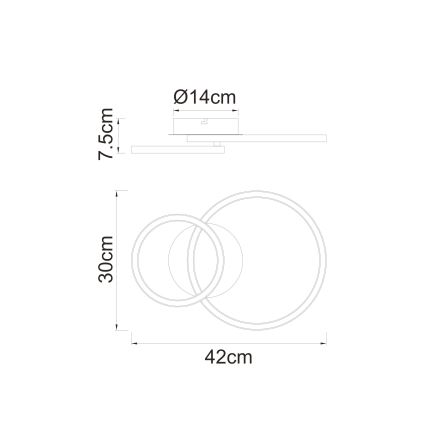 Globo - Lámpara de suspensión LED LED/18W/230V