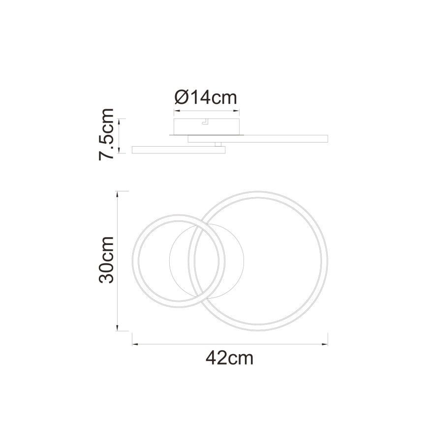 Globo - Lámpara de suspensión LED LED/18W/230V