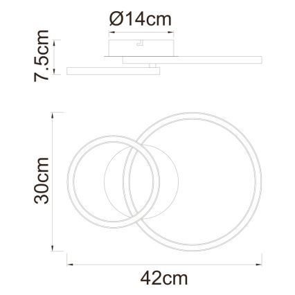 Globo - Lámpara de suspensión LED LED/18W/230V
