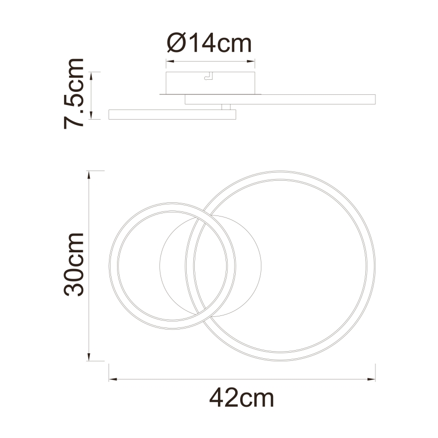 Globo - Lámpara de suspensión LED LED/18W/230V