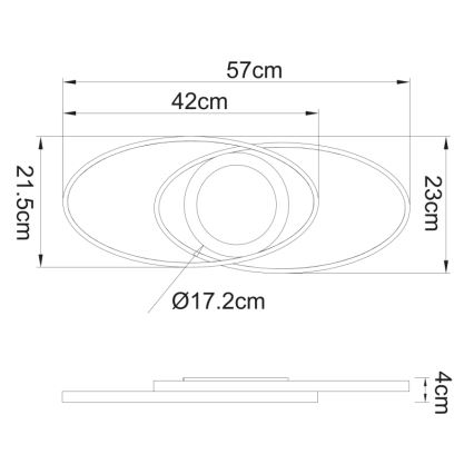 Globo - Plafón LED LED/24W/230V