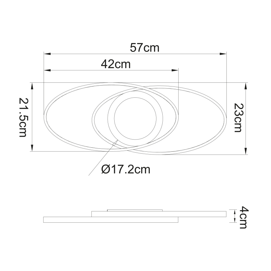 Globo - Plafón LED LED/24W/230V