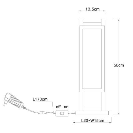 Globo - Lámpara de mesa LED LED/20W/230V