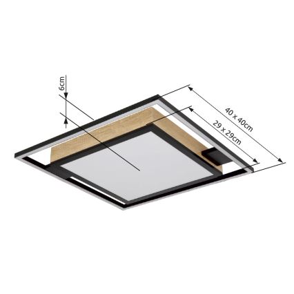 Globo - Plafón LED regulable LED/40W/230V 2700-6500K + control remoto