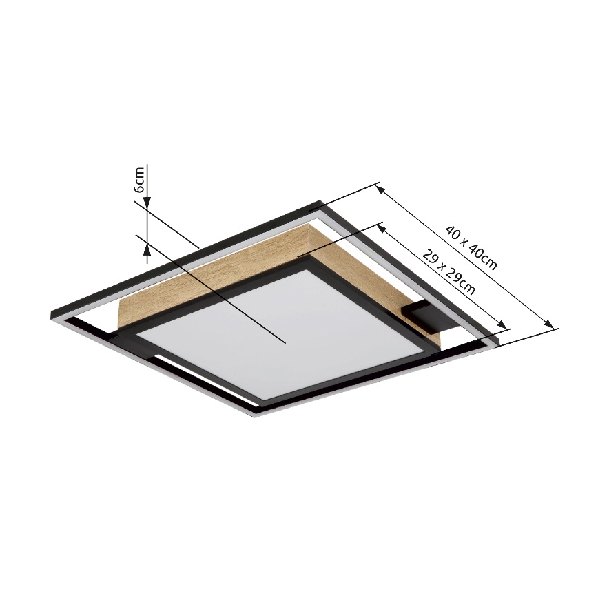 Globo - Plafón LED regulable LED/40W/230V 2700-6500K + control remoto