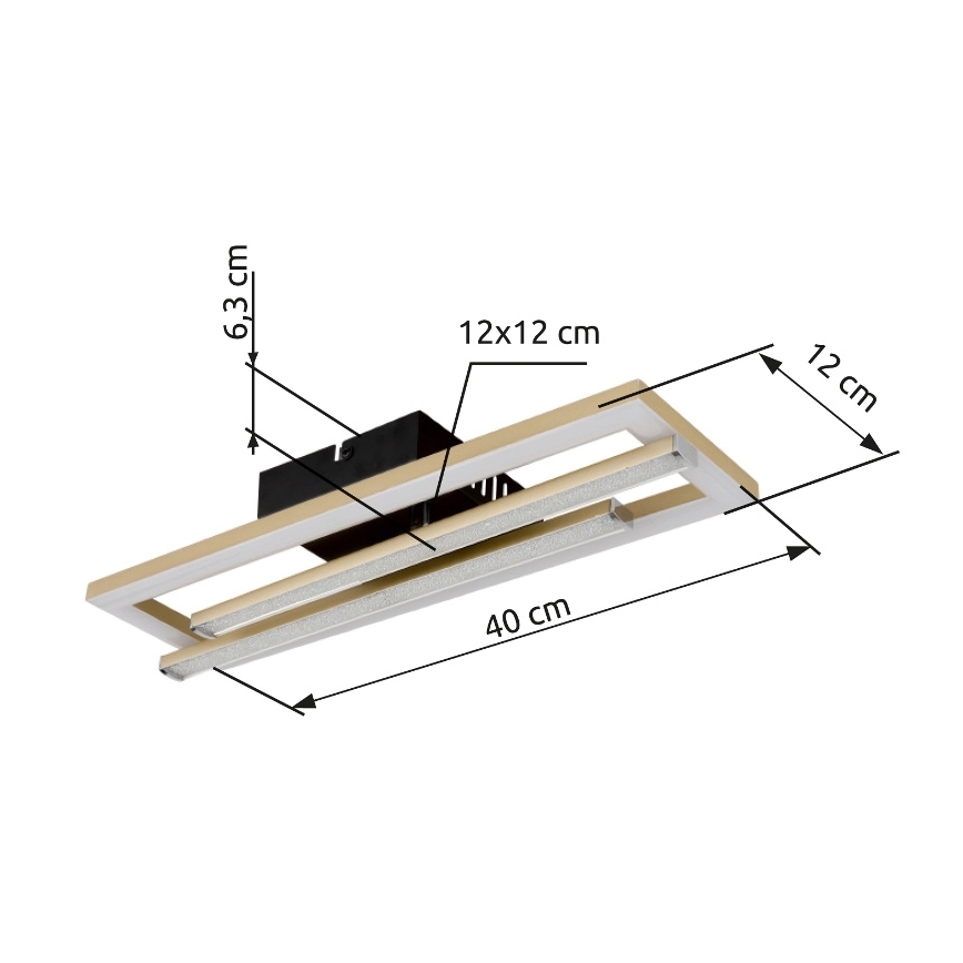 Globo - Plafón LED LED/24W/230V 4000K dorado