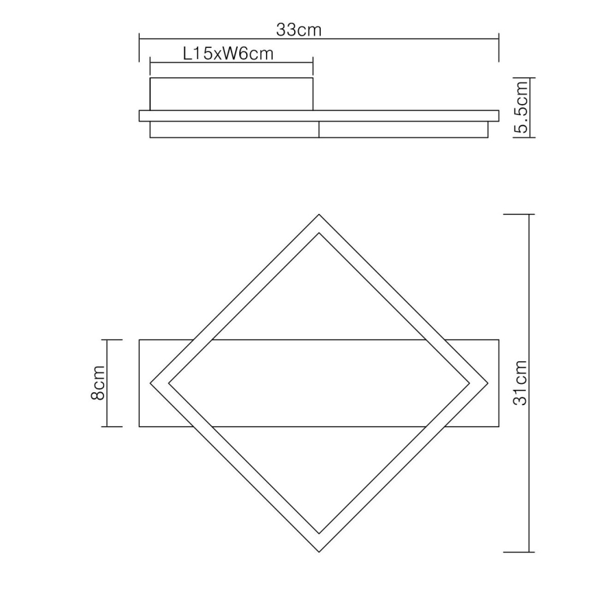Globo - Plafón LED LED/12W/230V