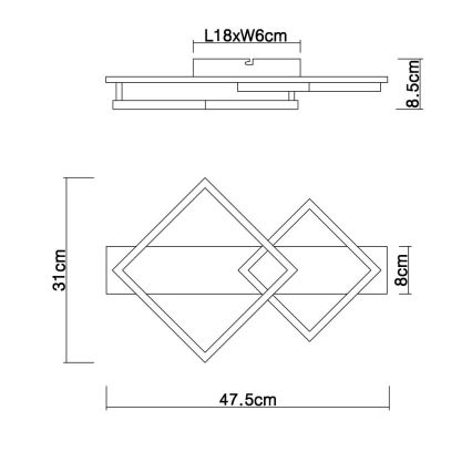 Globo - Plafón LED LED/18W/230V