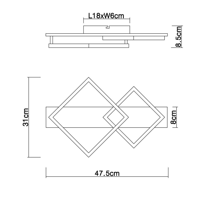Globo - Plafón LED LED/18W/230V