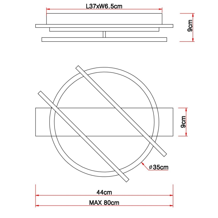 Globo - Plafón LED LED/32W/230V