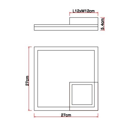 Globo - Plafón LED LED/12W/230V
