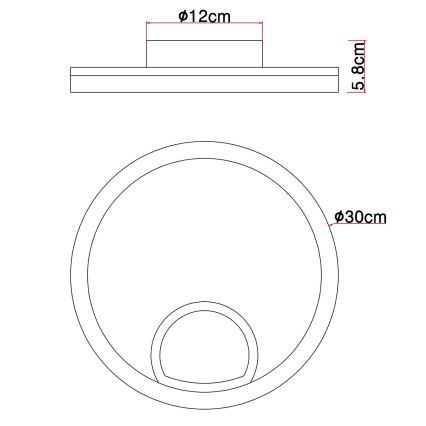 Globo - Plafón LED LED/12W/230V