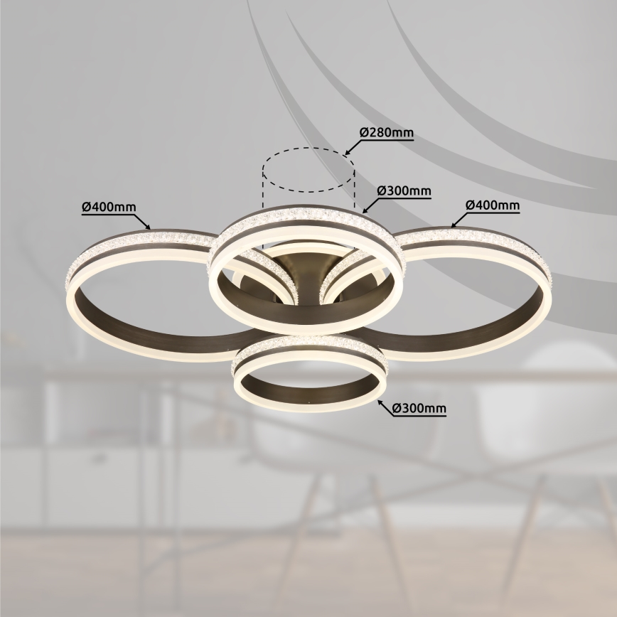 Globo - Plafón LED regulable LED/90W/230V 2700K-6000K + control remoto