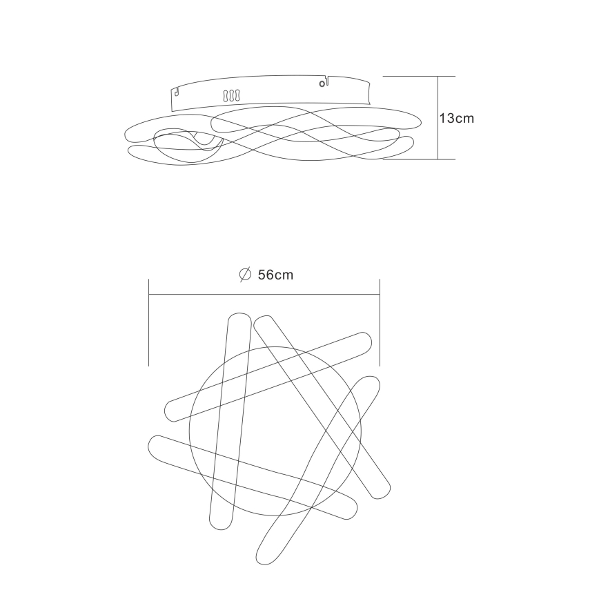 Globo - Plafón LED 5xLED/12W/230V