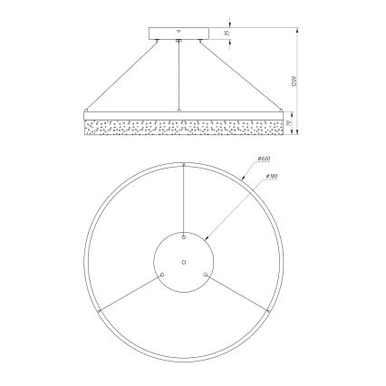 Globo 68225-36 - Lámpara LED colgante SMITTY 1xLED/36W/230V