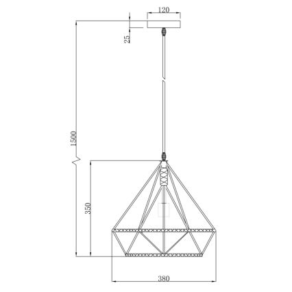 Globo 69029 - Lámpara colgante ULLEU 1xE27/60W/230V