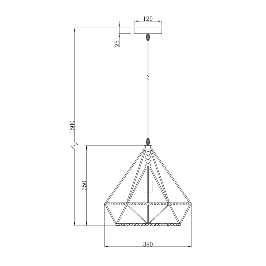 Globo 69029 - Lámpara colgante ULLEU 1xE27/60W/230V