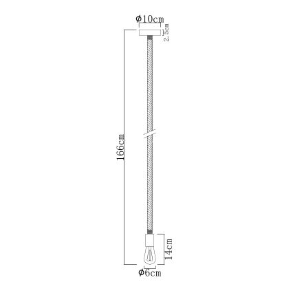 Globo - Lámpara de araña de cable 1xE27/60W/230V