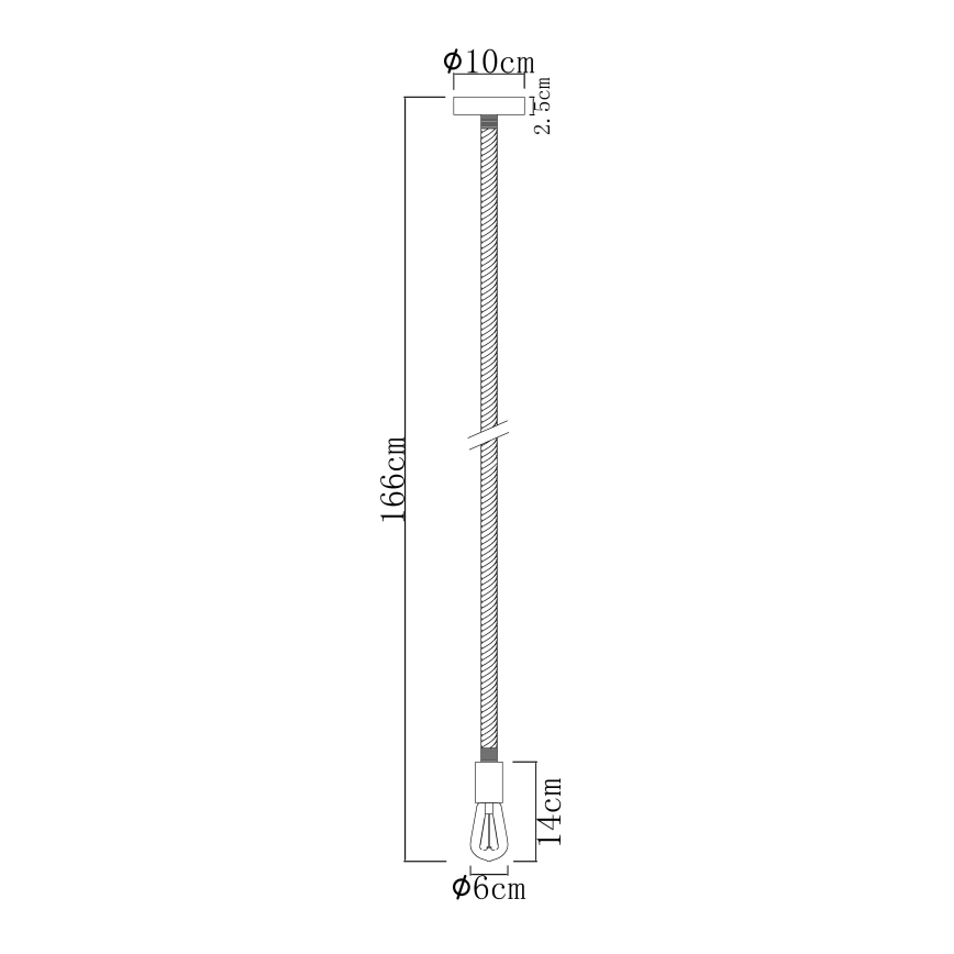 Globo - Lámpara de araña de cable 1xE27/60W/230V