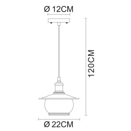 Globo 69030 - Lámpara colgante 1xE27/60W