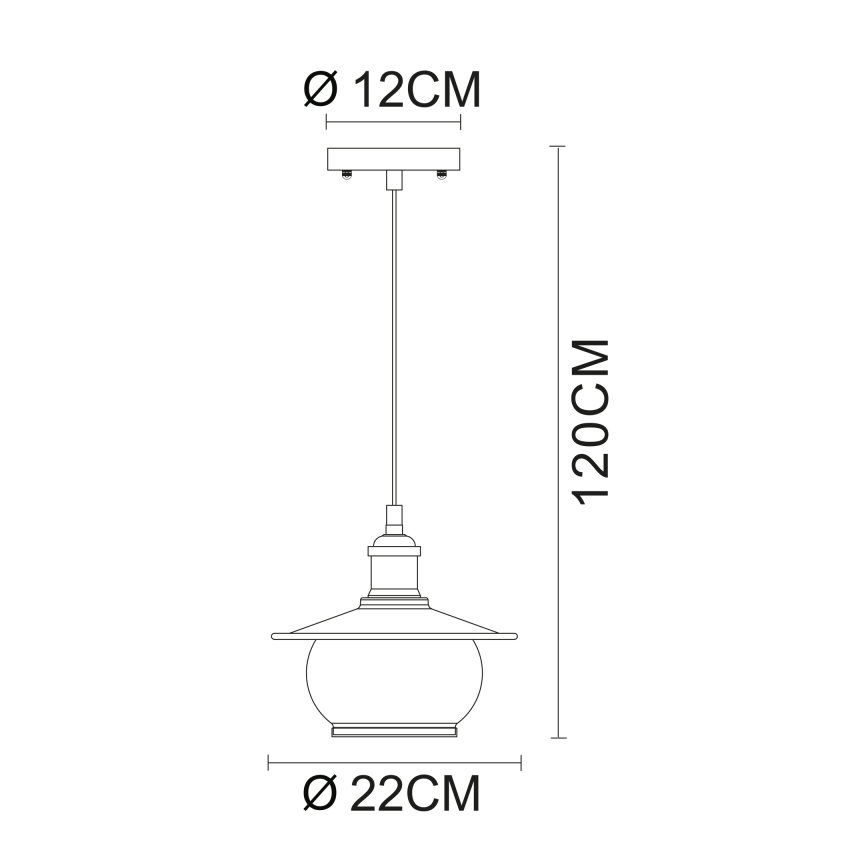 Globo 69030 - Lámpara colgante 1xE27/60W