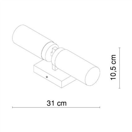 Globo - Aplique de baño 2xE14/40W/230V IP44