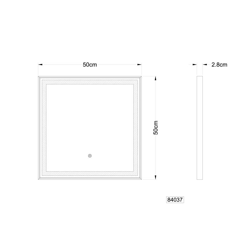 Globo 84037 - Espejo LED regulable con retroiluminación RIVAS LED/10W/230V 50x50 cm