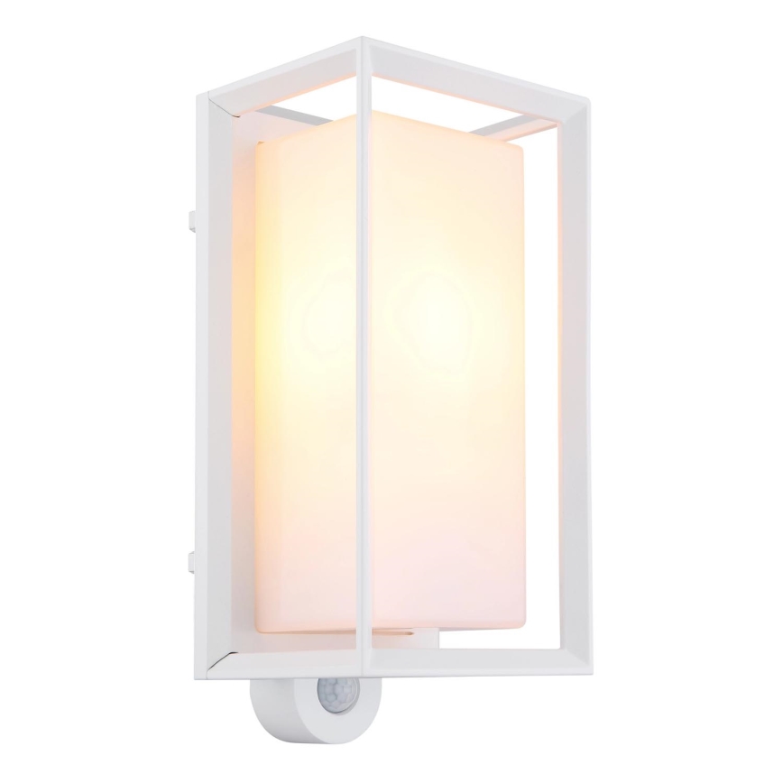 Globo - Aplique para exterior con sensor 1xE27/60W/230V IP44 blanco