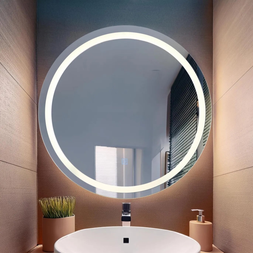 Globo - Espejo de pared LED regulable con retroiluminación LED/10W/230V 4000K d. 55 cm
