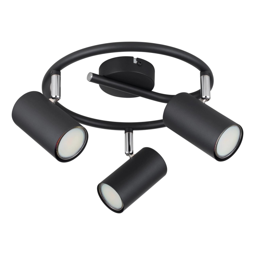 Globo - Foco 3xGU10/25W/230V negro