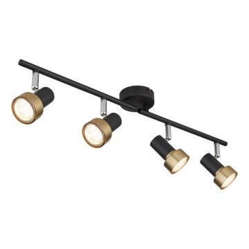 Globo - Foco  4xGU10/25W/230V negro/dorado