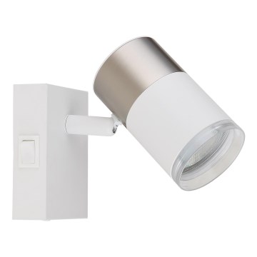 Globo - Foco de pared 1xGU10/25W/230V blanco/cromo mate