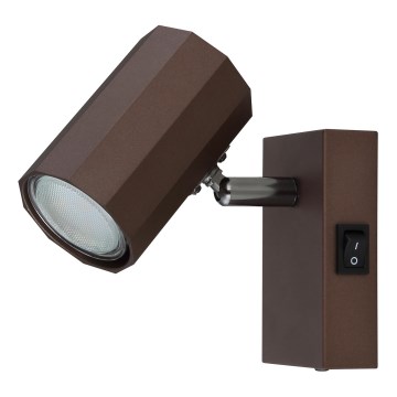 Globo - Foco de pared 1xGU10/25W/230V marrón